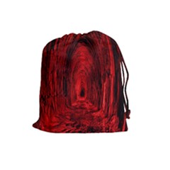 Tunnel Red Black Light Drawstring Pouches (large)  by Simbadda