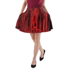 Tunnel Red Black Light A-line Pocket Skirt by Simbadda