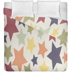 Star Colorful Surface Duvet Cover Double Side (king Size) by Simbadda