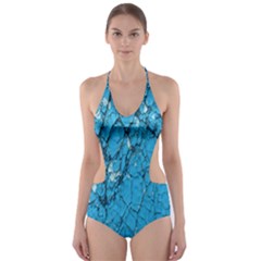 Surface Grunge Scratches Old Cut-out One Piece Swimsuit by Simbadda