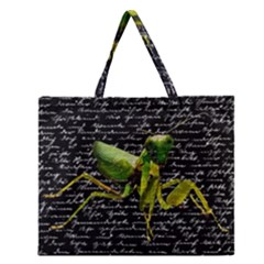 Mantis Zipper Large Tote Bag by Valentinaart