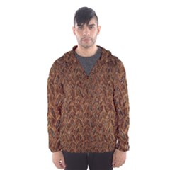 Texture Background Rust Surface Shape Hooded Wind Breaker (men) by Simbadda