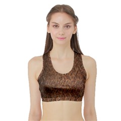 Texture Background Rust Surface Shape Sports Bra With Border by Simbadda