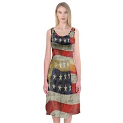 American President Midi Sleeveless Dress by Valentinaart