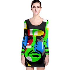 Che Guevara Long Sleeve Bodycon Dress by Valentinaart