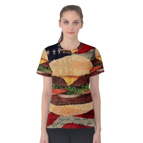 Hamburger Women s Cotton Tee by Valentinaart