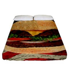 Hamburger Fitted Sheet (queen Size) by Valentinaart