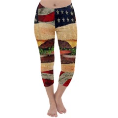 Hamburger Capri Winter Leggings  by Valentinaart