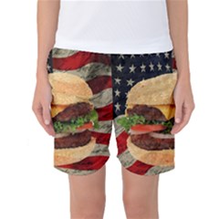 Hamburger Women s Basketball Shorts by Valentinaart