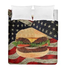 Hamburger Duvet Cover Double Side (full/ Double Size) by Valentinaart