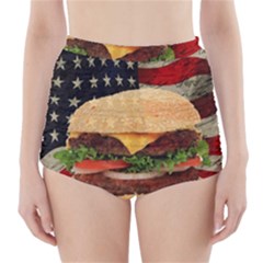 Hamburger High-waisted Bikini Bottoms by Valentinaart