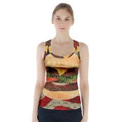 Hamburger Racer Back Sports Top by Valentinaart