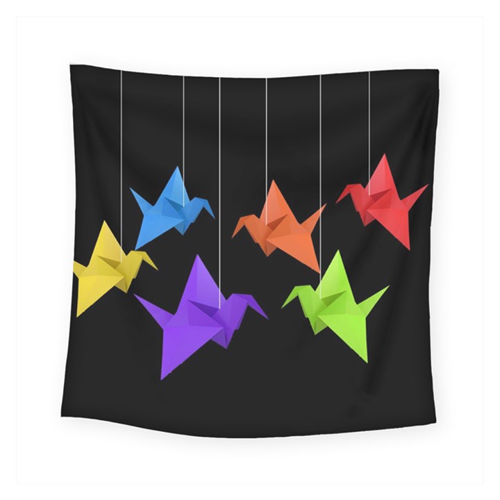 Paper cranes Square Tapestry (Small)