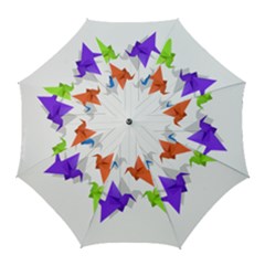 Paper Cranes Golf Umbrellas by Valentinaart