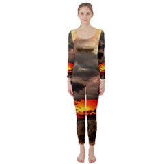 Africa Long Sleeve Catsuit by Valentinaart