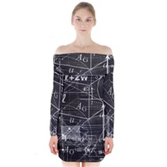 School Board  Long Sleeve Off Shoulder Dress