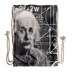 Albert Einstein Drawstring Bag (large) by Valentinaart