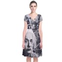 Albert Einstein Short Sleeve Front Wrap Dress View1