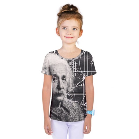 Albert Einstein Kids  One Piece Tee by Valentinaart