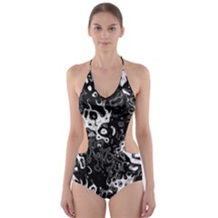 Pattern Cut-out One Piece Swimsuit