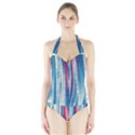 Pattern Halter Swimsuit View1