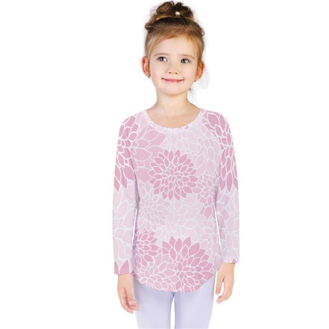 Floral Pattern Kids  Long Sleeve Tee by Valentinaart