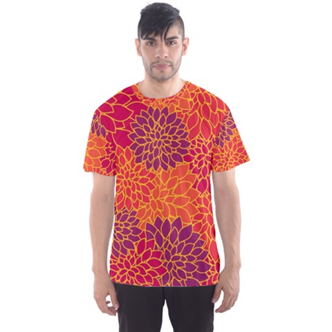 Floral Pattern Men s Sport Mesh Tee by Valentinaart