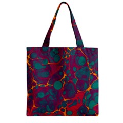 Pattern Zipper Grocery Tote Bag by Valentinaart