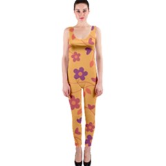 Floral Pattern Onepiece Catsuit by Valentinaart