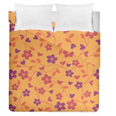 Floral Pattern Duvet Cover Double Side (queen Size) by Valentinaart