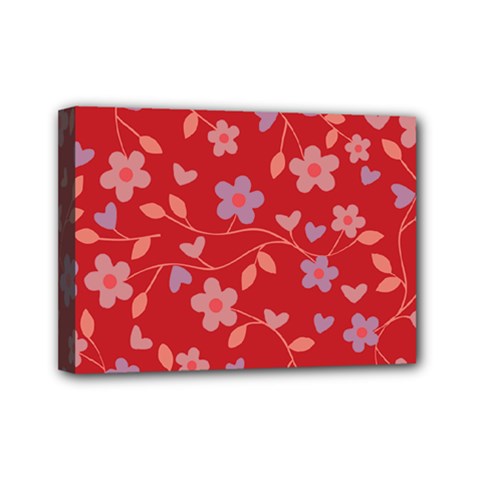 Floral Pattern Mini Canvas 7  X 5  by Valentinaart