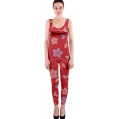 Floral Pattern Onepiece Catsuit by Valentinaart