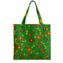 Floral pattern Zipper Grocery Tote Bag View1