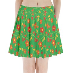 Floral Pattern Pleated Mini Skirt by Valentinaart