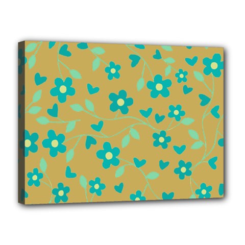 Floral Pattern Canvas 16  X 12  by Valentinaart