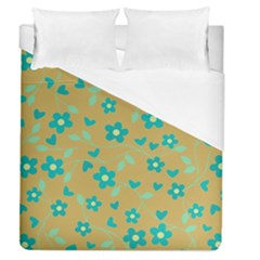 Floral Pattern Duvet Cover (queen Size) by Valentinaart