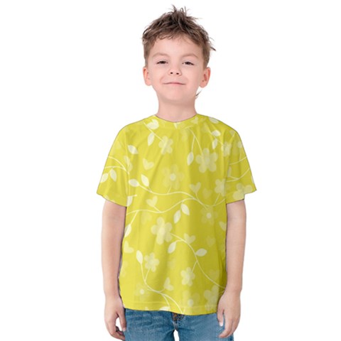 Floral Pattern Kids  Cotton Tee by Valentinaart