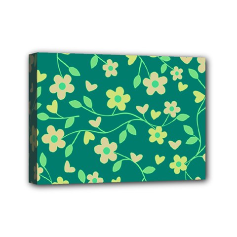 Floral Pattern Mini Canvas 7  X 5  by Valentinaart