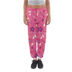 Floral Pattern Women s Jogger Sweatpants by Valentinaart