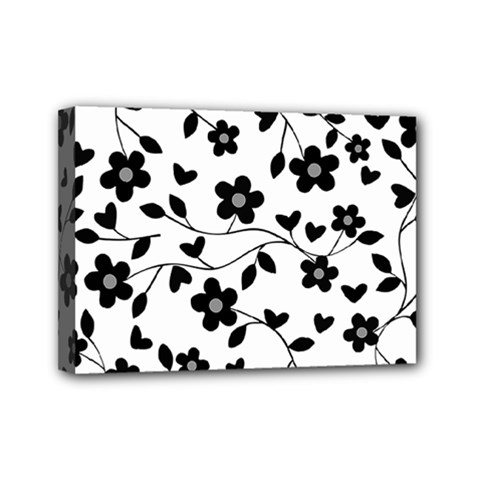 Floral Pattern Mini Canvas 7  X 5  by Valentinaart