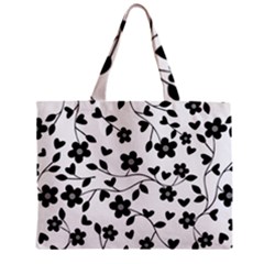 Floral Pattern Zipper Mini Tote Bag by Valentinaart