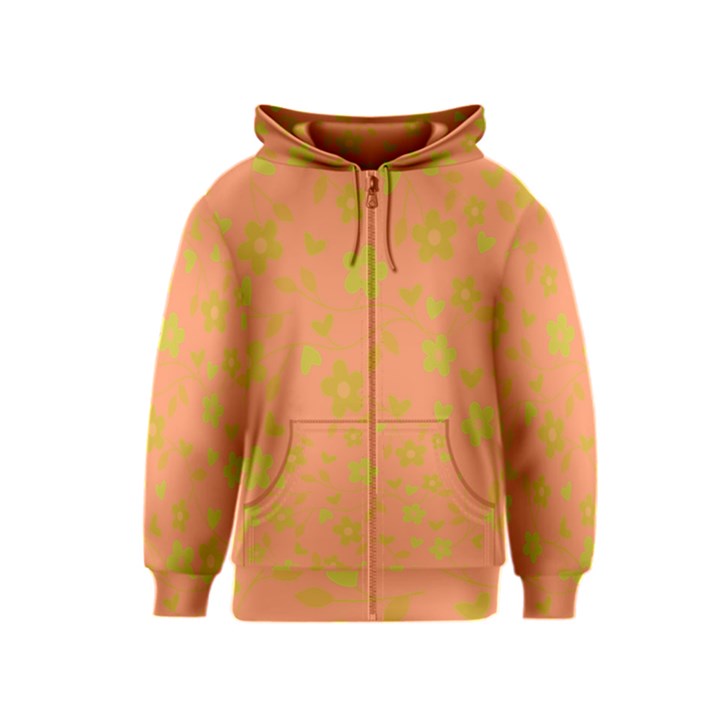 Floral pattern Kids  Zipper Hoodie