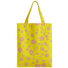 Floral Pattern Zipper Classic Tote Bag by Valentinaart