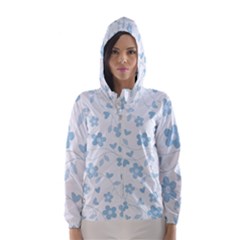 Floral Pattern Hooded Wind Breaker (women) by Valentinaart