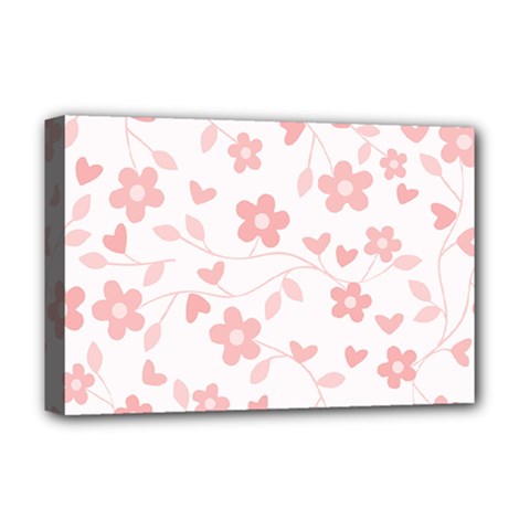 Floral Pattern Deluxe Canvas 18  X 12   by Valentinaart