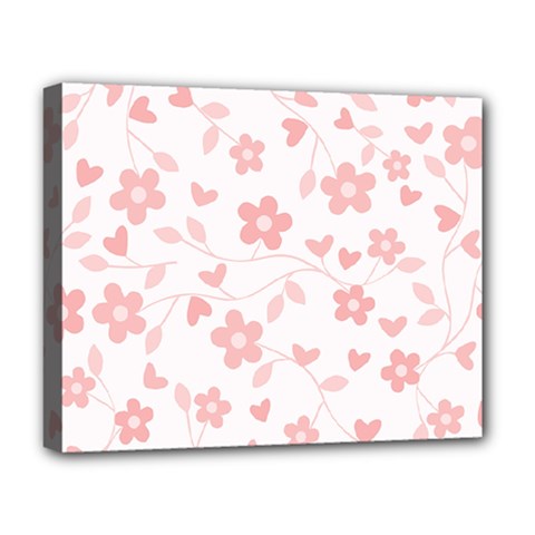 Floral Pattern Deluxe Canvas 20  X 16   by Valentinaart