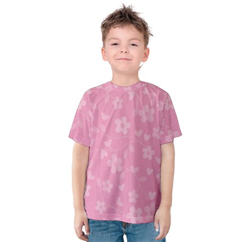 Floral Pattern Kids  Cotton Tee by Valentinaart