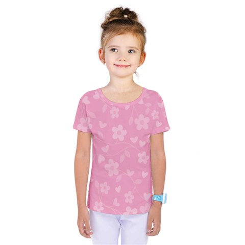 Floral Pattern Kids  One Piece Tee by Valentinaart