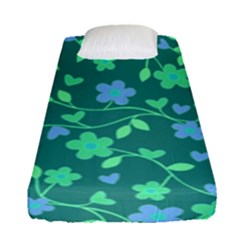 Floral Pattern Fitted Sheet (single Size) by Valentinaart