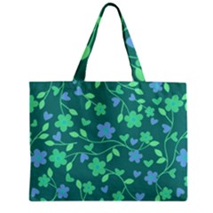 Floral Pattern Zipper Mini Tote Bag by Valentinaart